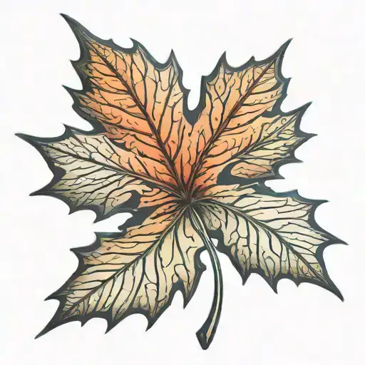 Maple Leaf With It's Shadow