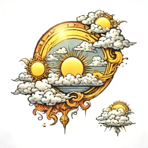 Sun Rising Behind Clouds