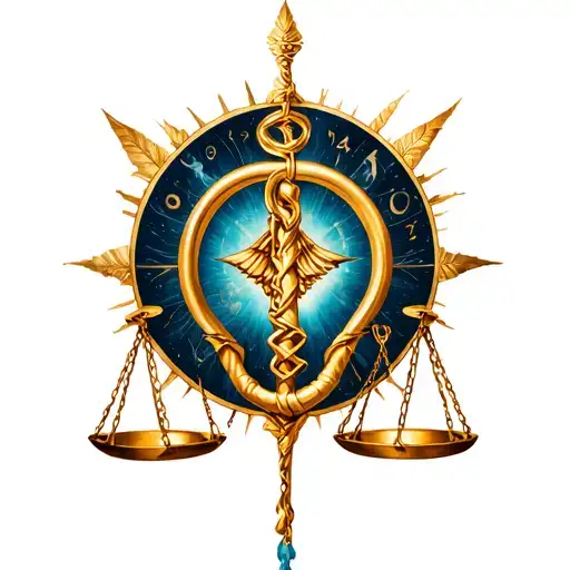 Surrealism Libra Zodiac Sign Intertwined