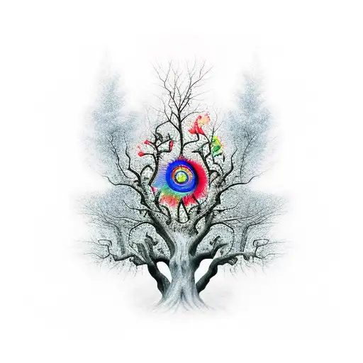 Tree With Branches In Heaven And Roots In Hell