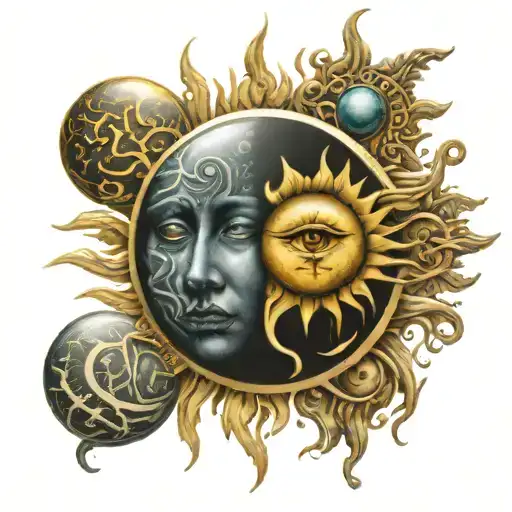 Sun And Moon Third Eye Inside