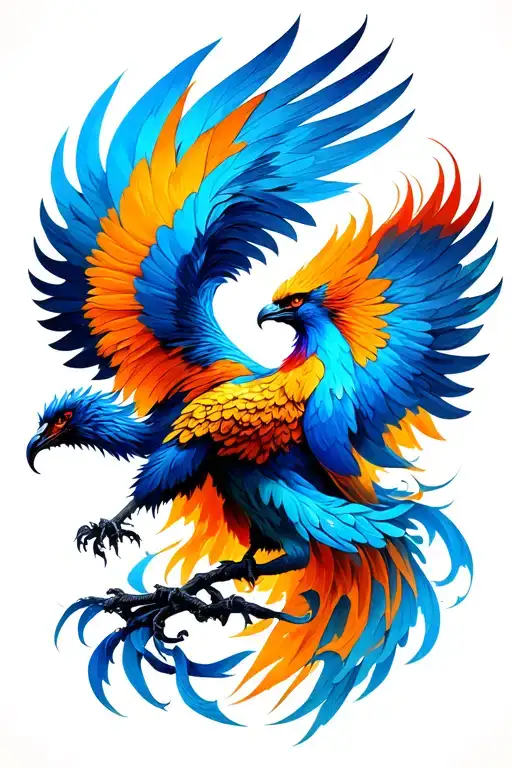 Blue Phoenix Orange Phoenix
