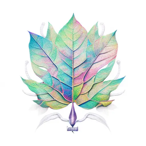 Dopamine Symbol Made Of Exotic Leaves