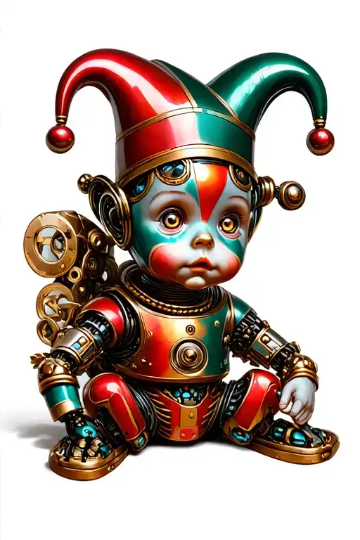 Robot Court Jester Baby Steampunk
