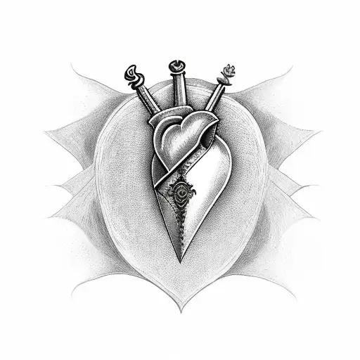 A Dagger Going Through A Heart