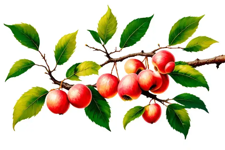 Tree Branch With Crabapple