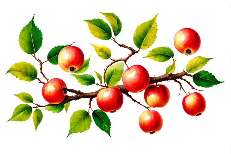 Tree Branch With Crabapple