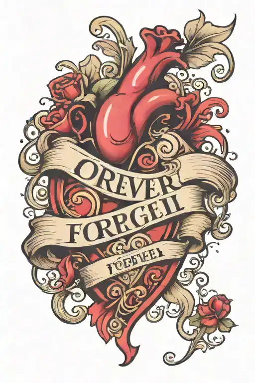 Love Heart With The Word Forever