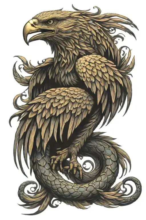 Phoenyx Scorpion Eagle Intertwined