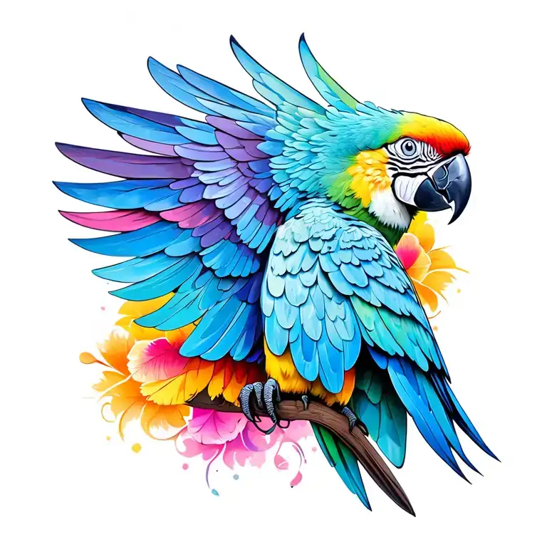 Right Wing Of A Parrot