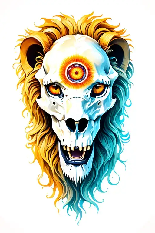 Lion Skull With Third Eye