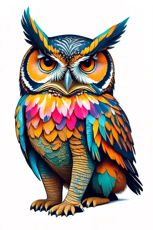 Elephant Owl Sitting