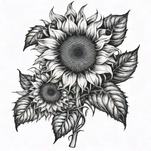 Sunflower Intertwined