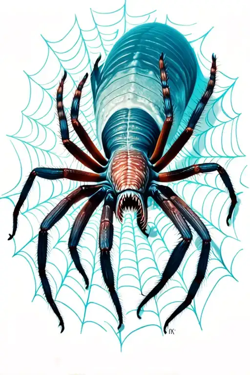 Shark Traped In Tarantula Web Chasing Taranchula