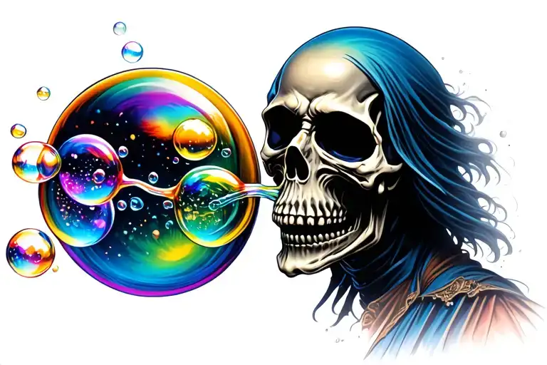 Grim Reaper Blowing Bubbles