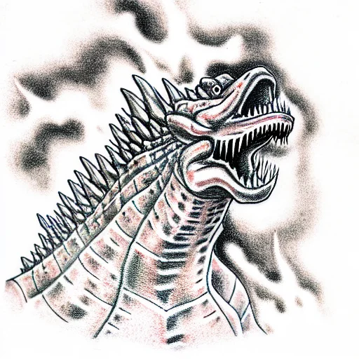 Godzilla Breathing Fire