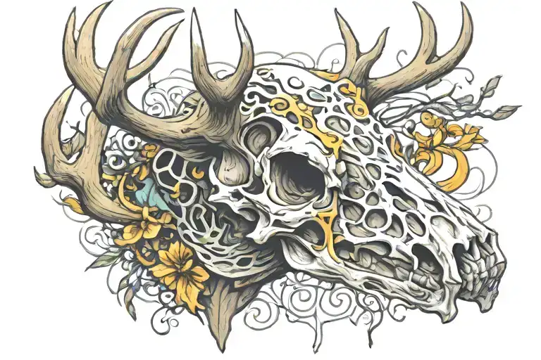 Gore Deer Skull