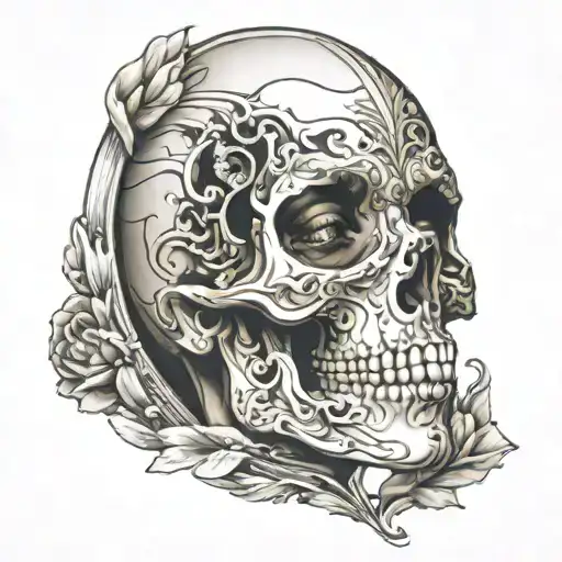 Mirror Skull Women Face