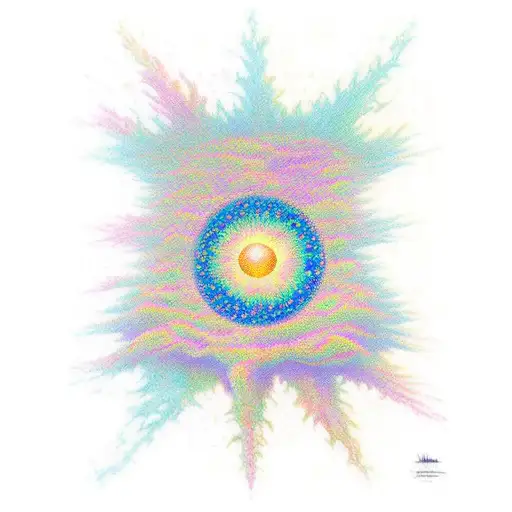 Galactic Sunset Melting Into A Psychodelic Mushroom