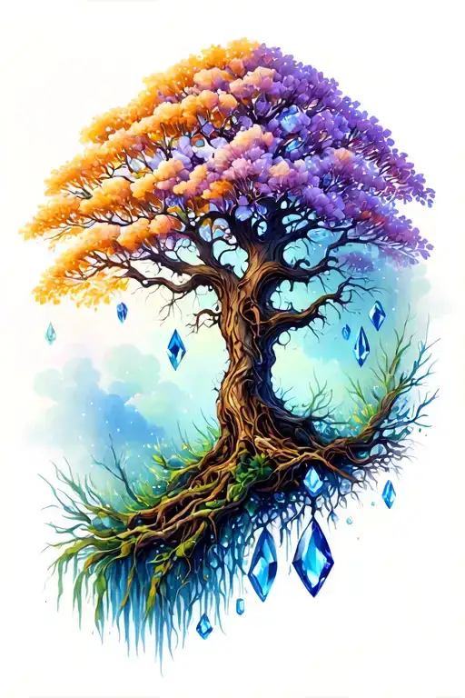 Willow Tree With Gemstones