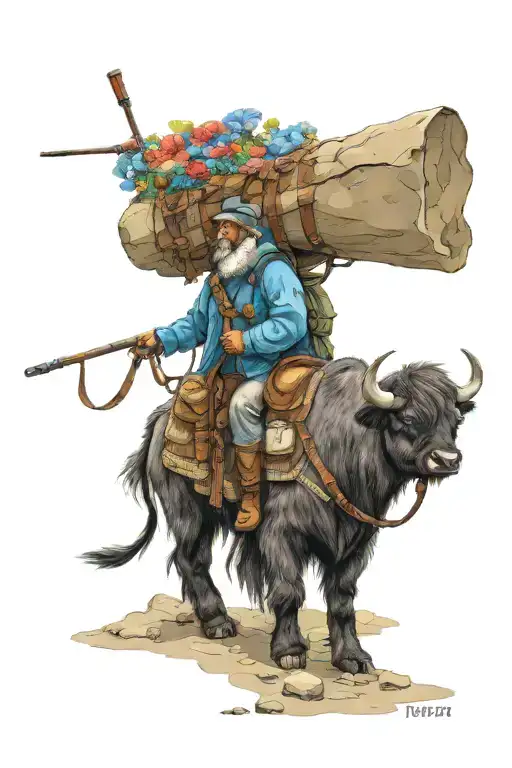 Treking In The Himalayas Blue Poppy Yak Enfield Hunter With Mountain
