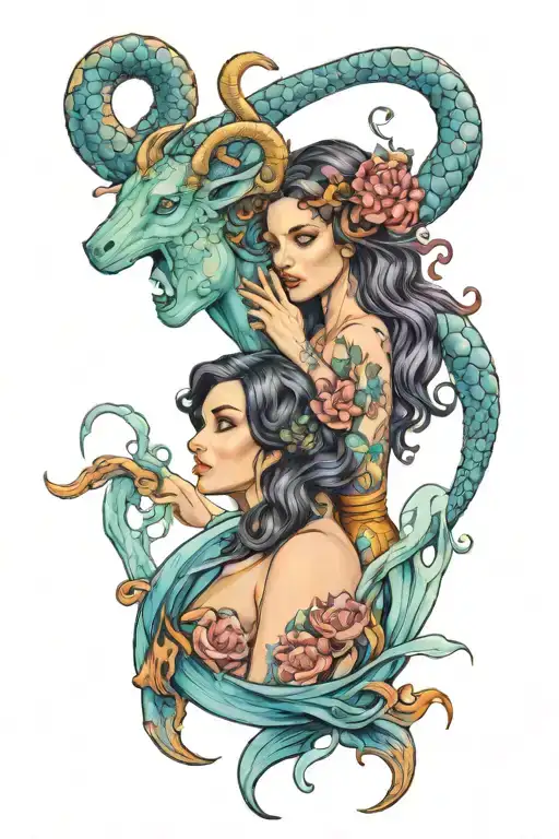 Aquarius Woman With Capricorn Woman With Water