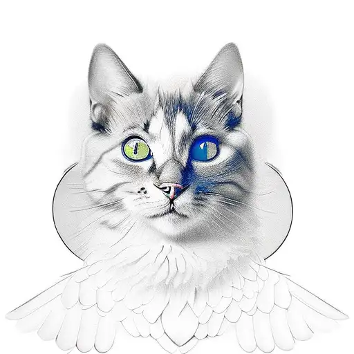 Cat With Wings Going Out From A Jail