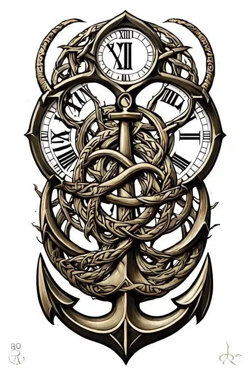 Celtic Time Anchor Tree Intertwined