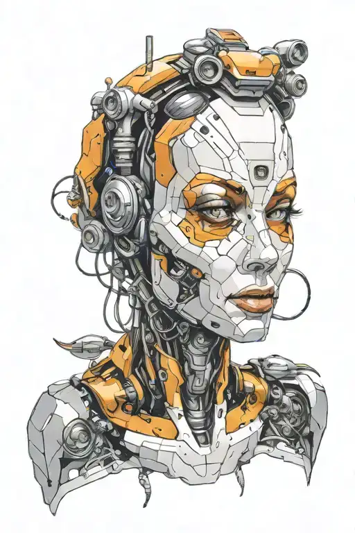 Female Robot Head