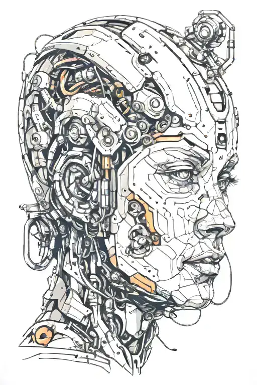 Female Robot Head