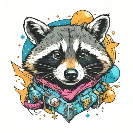 Raccoon Royalty In Space