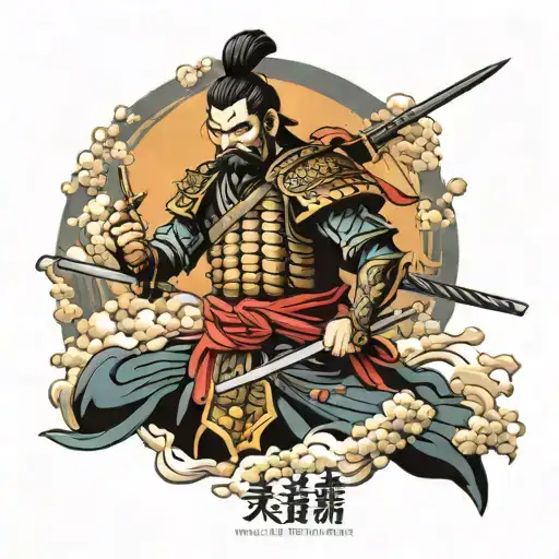 In The Style Of Japanese Samurai