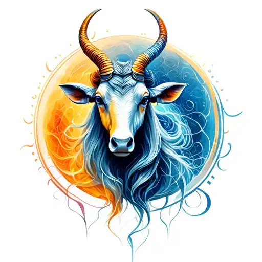Taurus Sagittarius Aquarius Zodiac Sign Intertwined