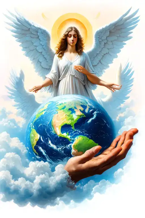 Angels In Heaven Touching Earth