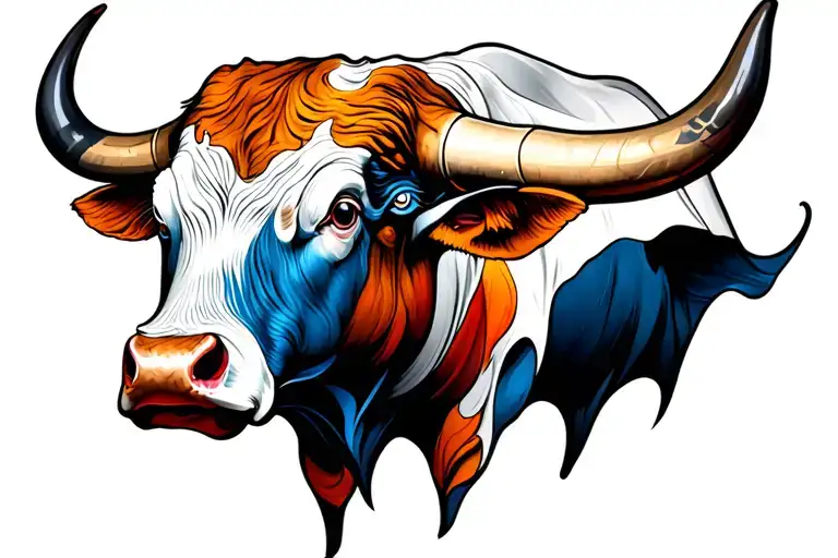 Single Mad Bull Face