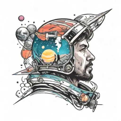 A Man Looking At Space