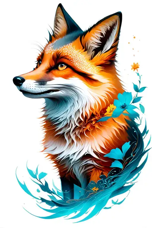 Dark Kitsune Fox Surrounded