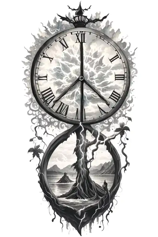 Peace And Lightining Storm And Time And Nature