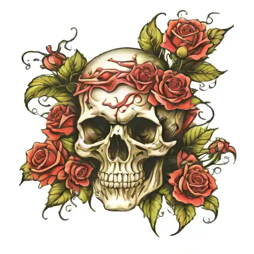 Skull And Roses