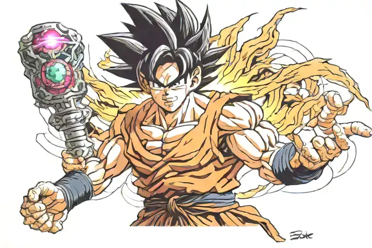 Son Goku With A Lightssaber