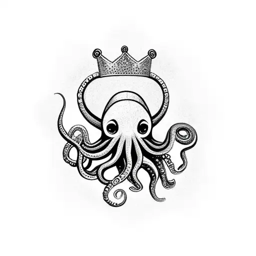 Octopus Wearing A Crown