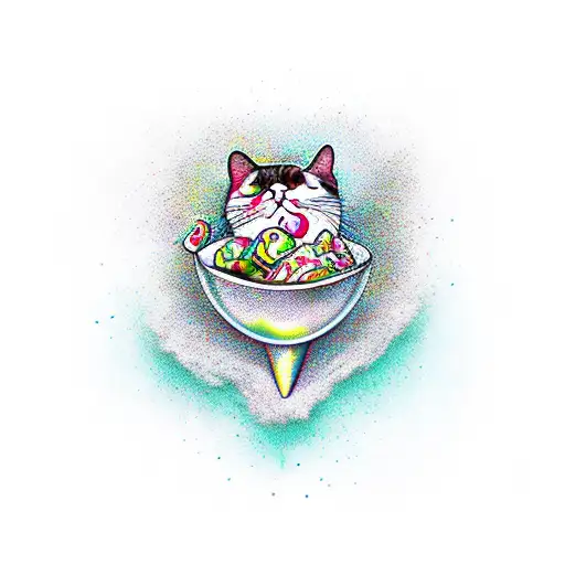 Cat Eat Icecream