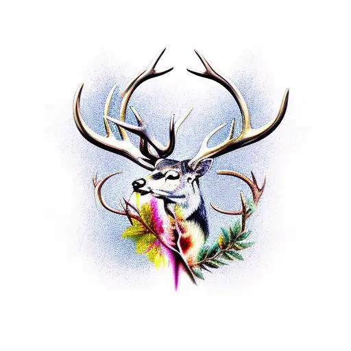 Caduceus With Deer Antlers