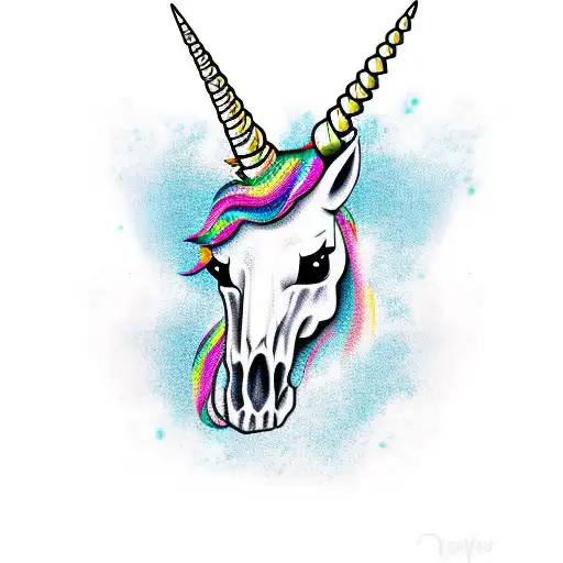 Unicorn Skull