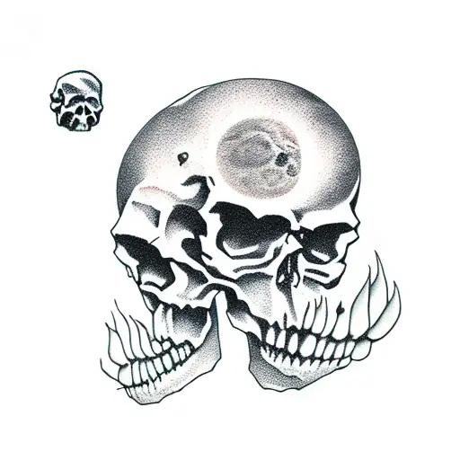 Skull And Moon