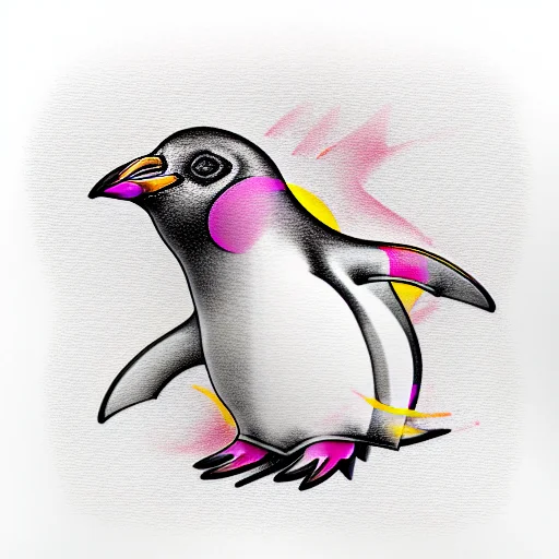 Pink Baby Penguin