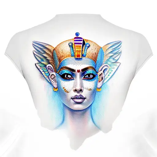 Beautiful Goddess Face Egyptian With Foxy Eyes