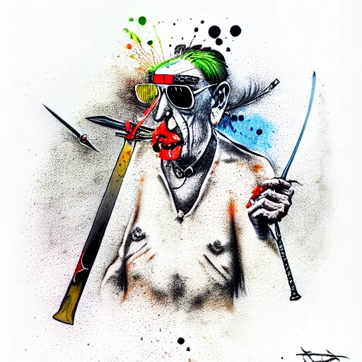 Hunter S Thompson Sword By Ralph Steadman