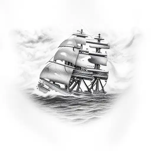 Kraken Taking Down A Ship