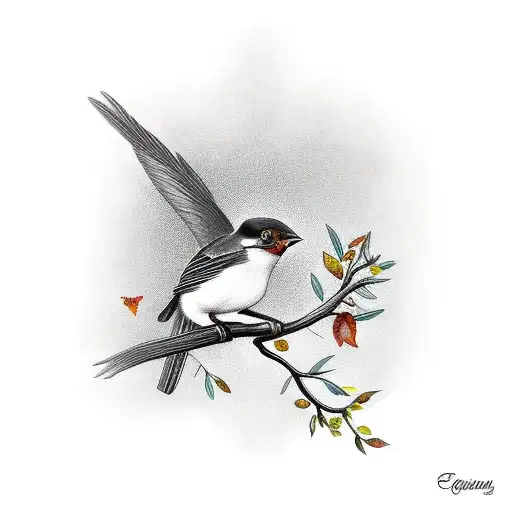 Bird With Broken Branch And The Emily Dickinson Poem About Wild Things